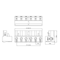 Pitch de 7,62 mm Plugpable PCB Terminal Block Mâle et Female Connecteur